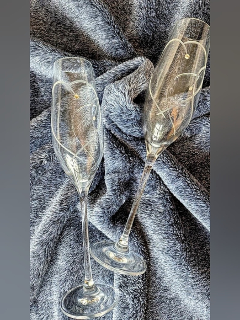 Royal Doulton Promises "Two Hearts Entwined" Champagne Flutes